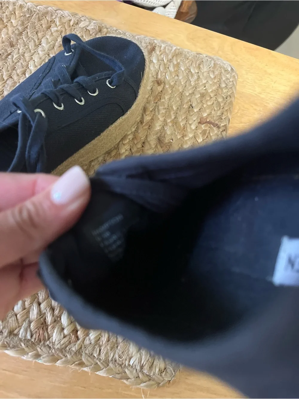 Steve Madden Navy Canvas Platform Espadrille Sneakers
